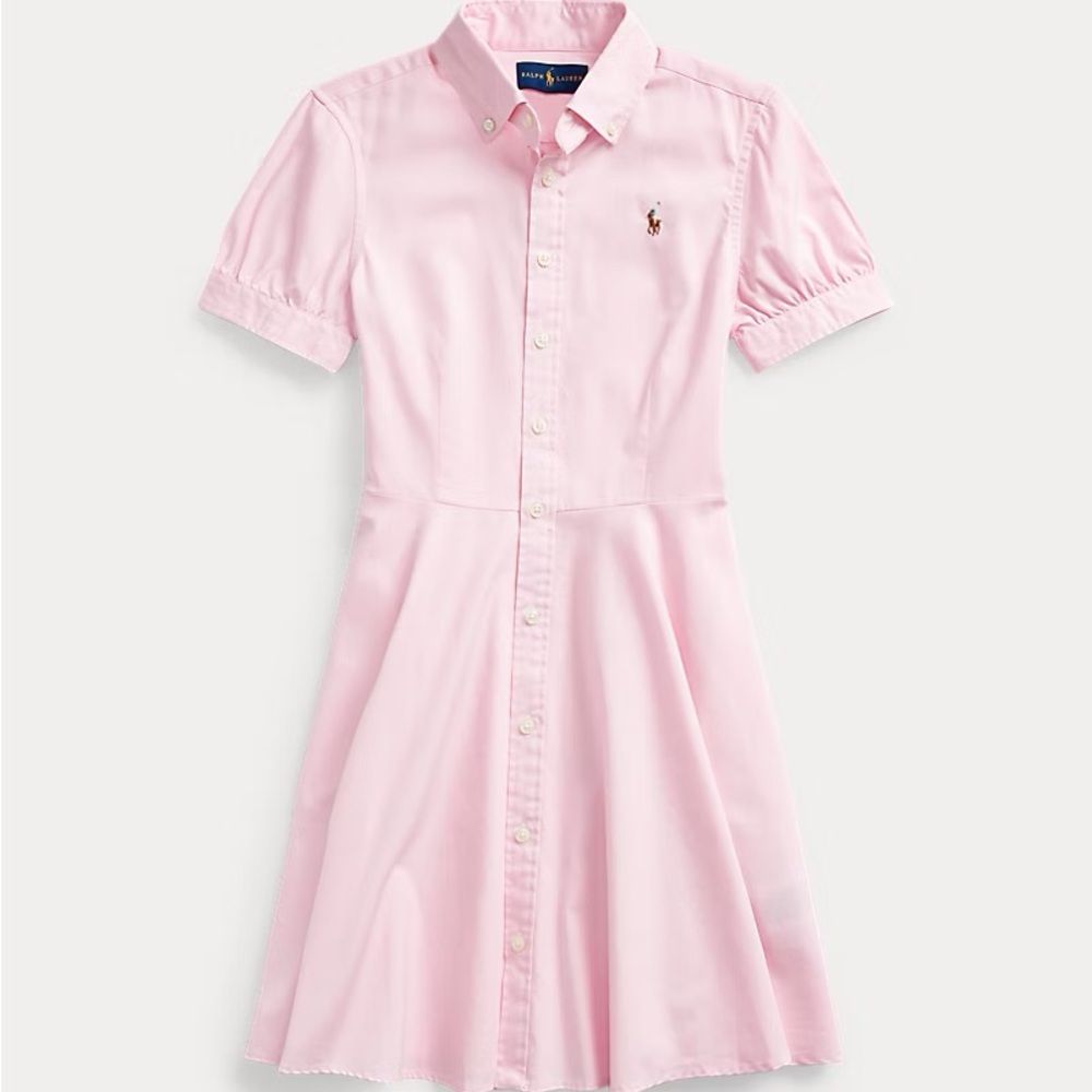 Polo Ralph Lauren Cotton Oxford Shirtdress in Pink, Size 2T